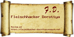 Fleischhacker Dorottya névjegykártya